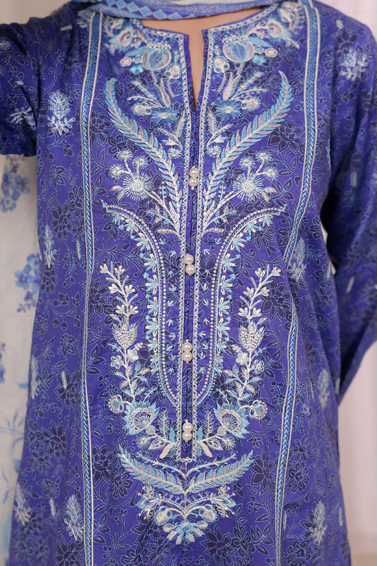 Embroidered Kurta Dupatta Trouser - 2315