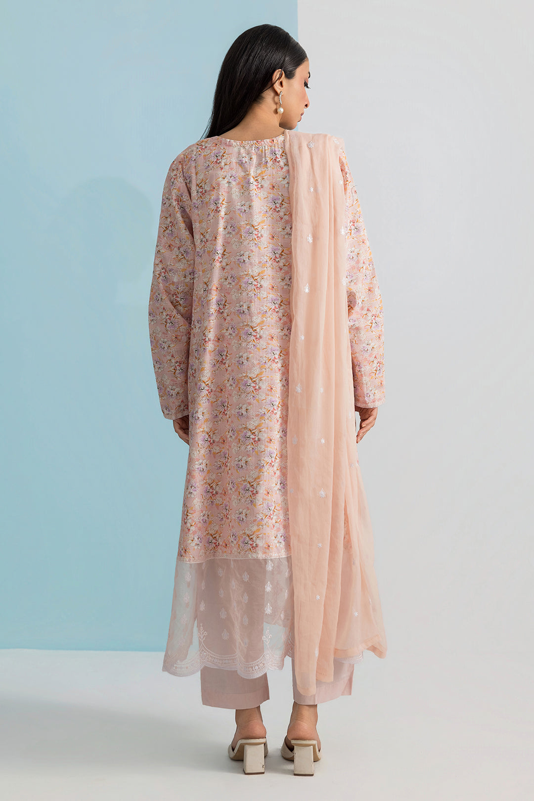 Embroidered Kurta Dupatta Trouser - 2504