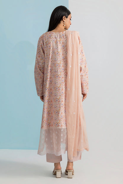Embroidered Kurta Dupatta Trouser - 2504