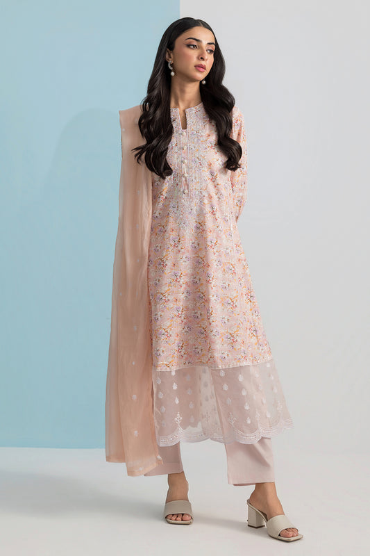 Embroidered Kurta Dupatta Trouser - 2504