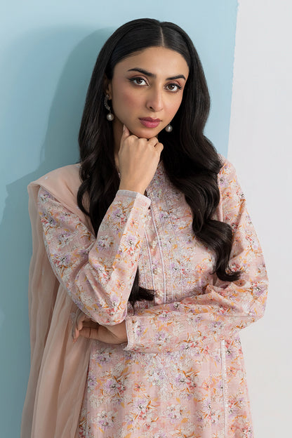 Embroidered Kurta Dupatta Trouser - 2504