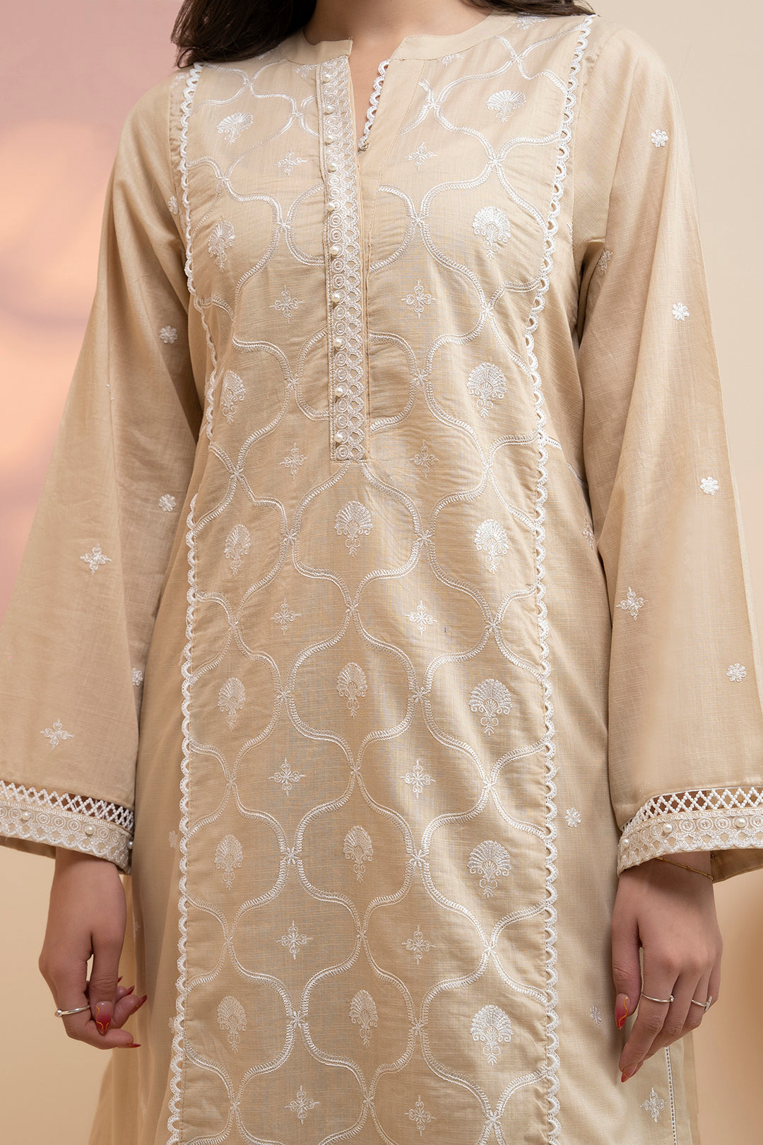 Embroidered Kurta Dupatta Trouser - 2505