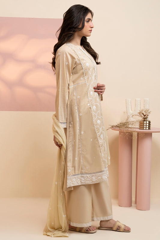 Embroidered Kurta Dupatta Trouser - 2505