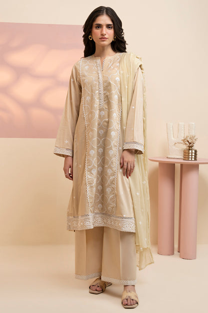 Embroidered Kurta Dupatta Trouser - 2505