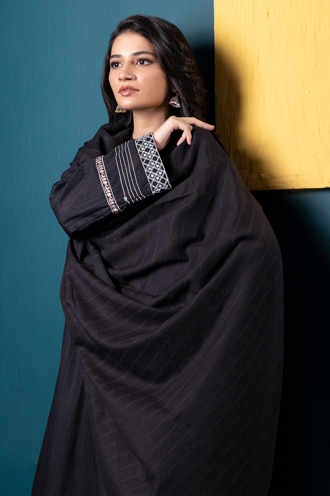 Embroidered Kurta Dupatta Trouser - 2515