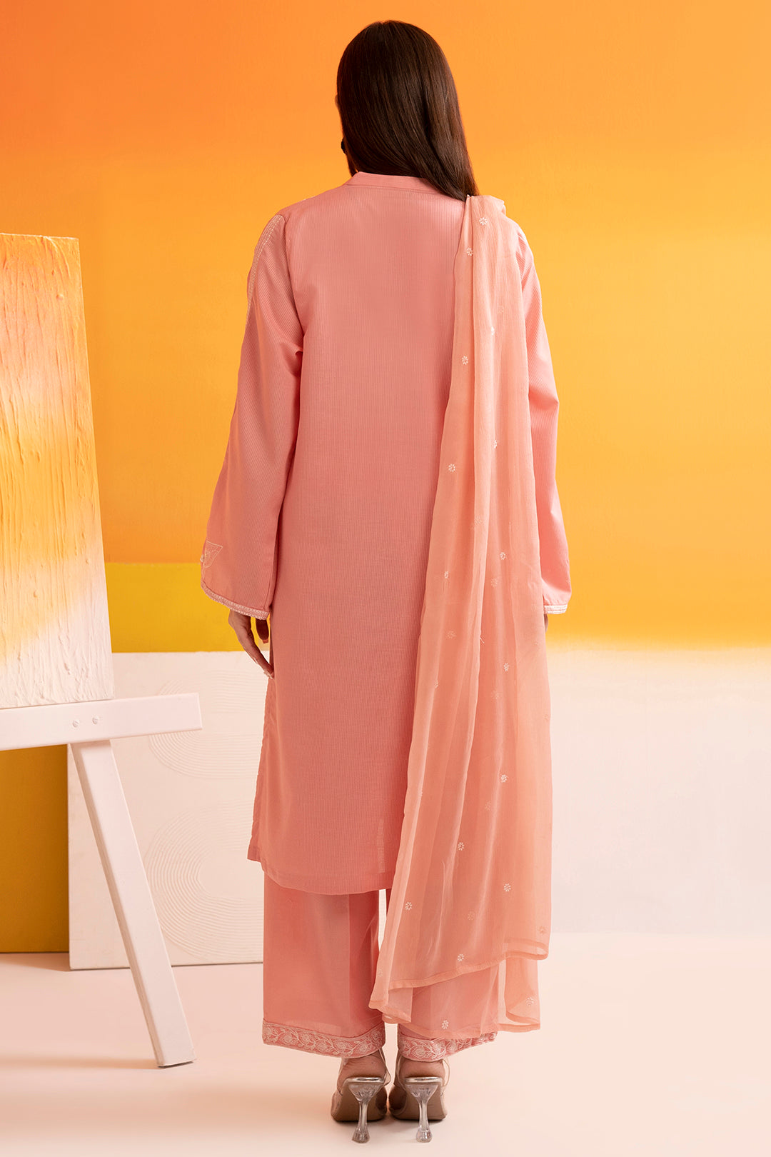 Embroidered Kurta Dupatta Trouser - 2523