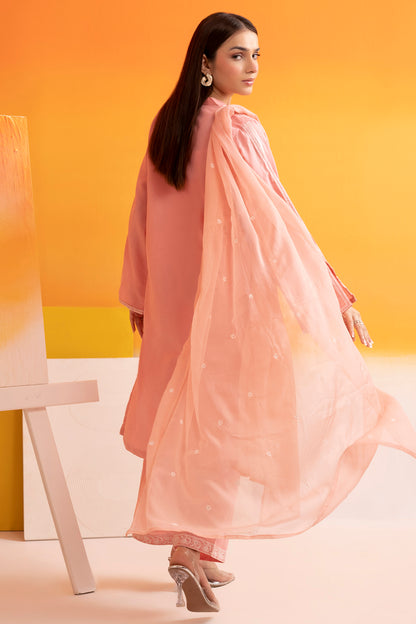Embroidered Kurta Dupatta Trouser - 2523