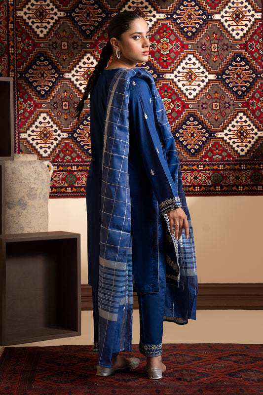 Embroidered Kurta Dupatta Trouser - 2524
