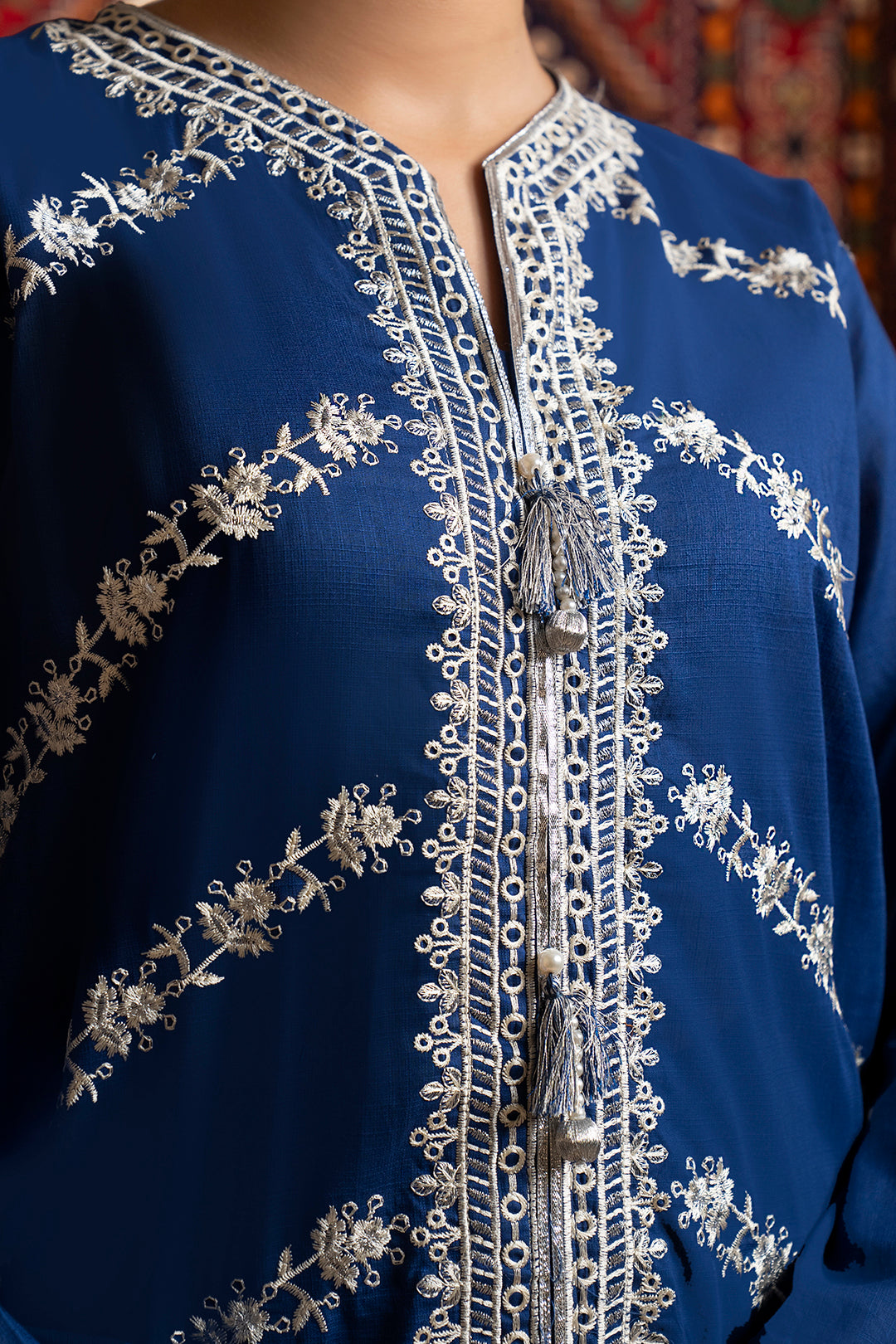 Embroidered Kurta Dupatta Trouser - 2524