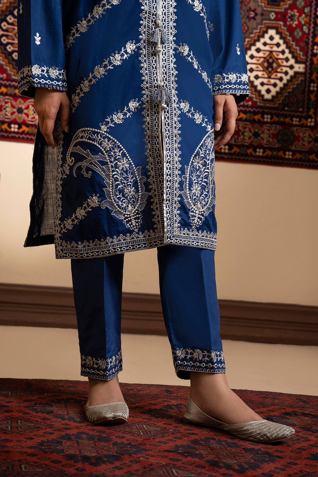 Embroidered Kurta Dupatta Trouser - 2524