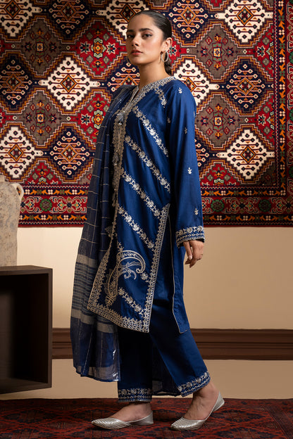 Embroidered Kurta Dupatta Trouser - 2524