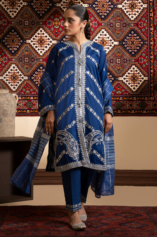 Embroidered Kurta Dupatta Trouser - 2524