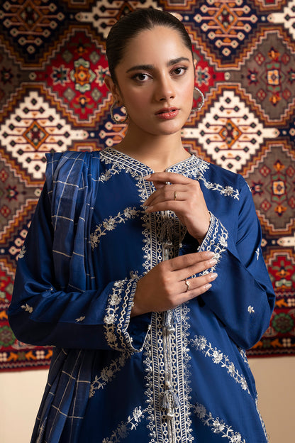 Embroidered Kurta Dupatta Trouser - 2524