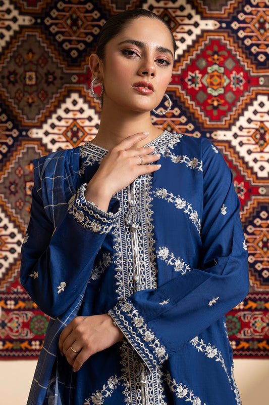 Embroidered Kurta Dupatta Trouser - 2524