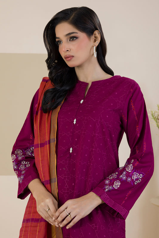 Embroidered Kurta Dupatta Trouser - 2525
