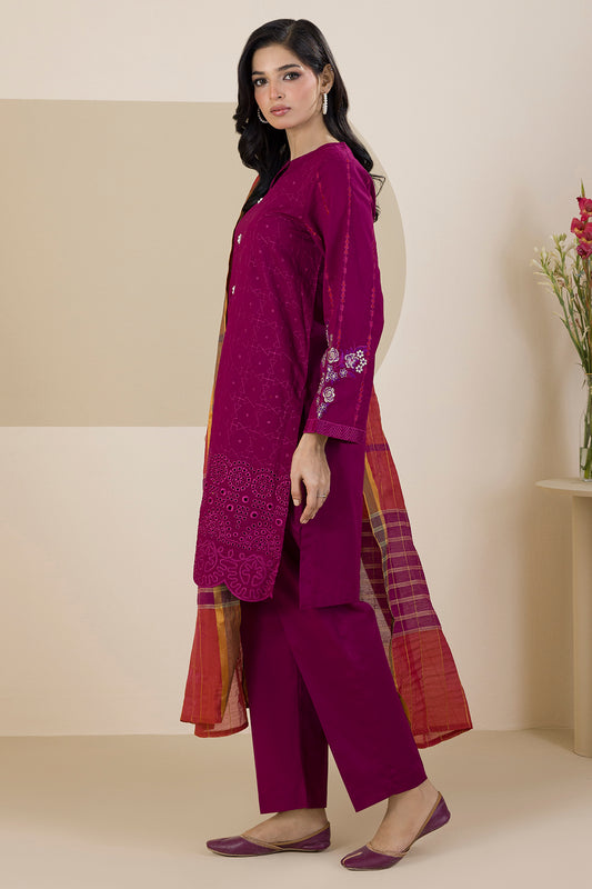 Embroidered Kurta Dupatta Trouser - 2525