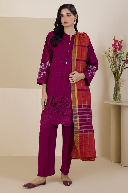 Embroidered Kurta Dupatta Trouser - 2525