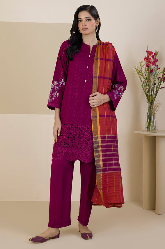 Embroidered Kurta Dupatta Trouser - 2525