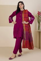 Embroidered Kurta Dupatta Trouser - 2525