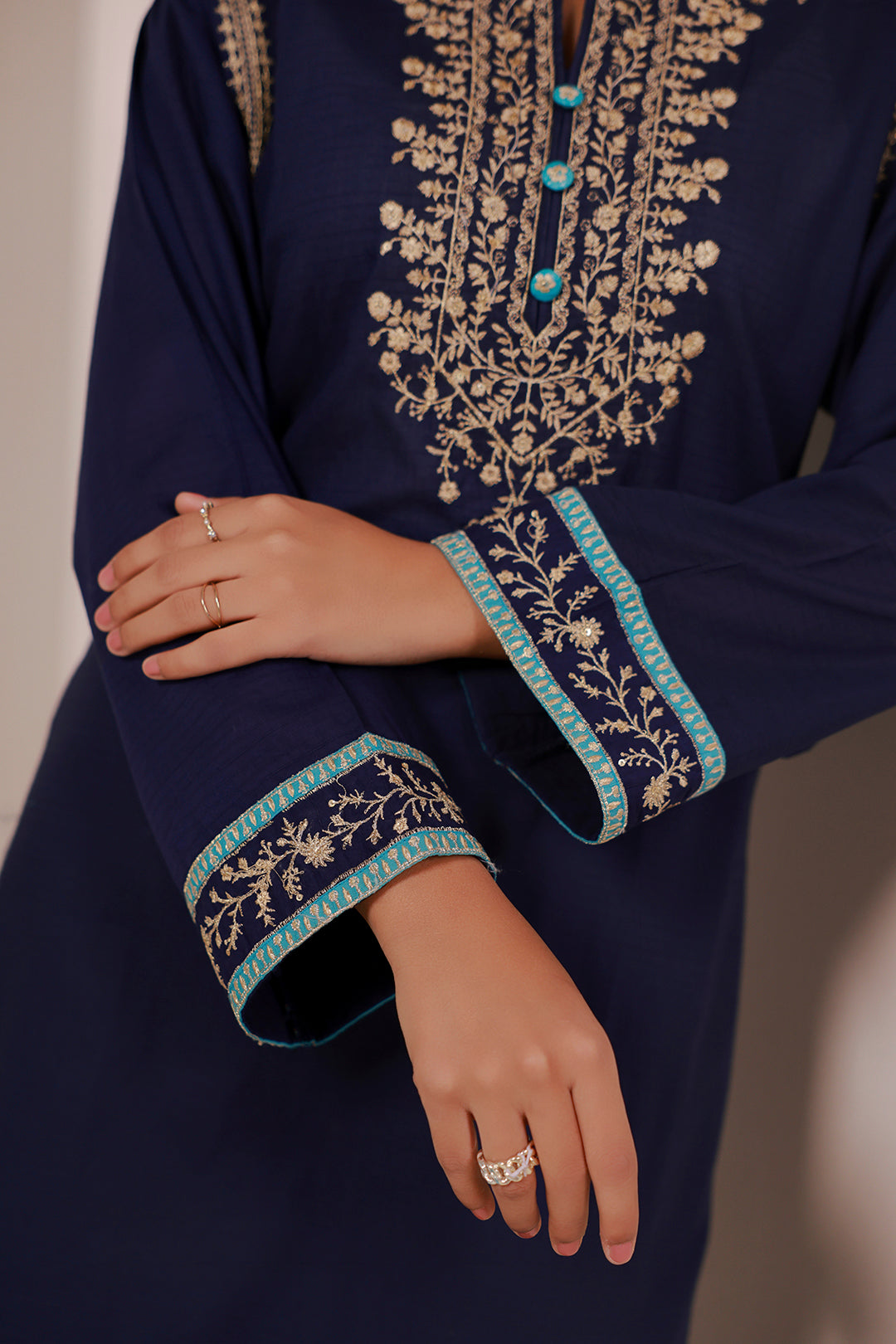 Embroidered Kurta Dupatta Trouser - 2533