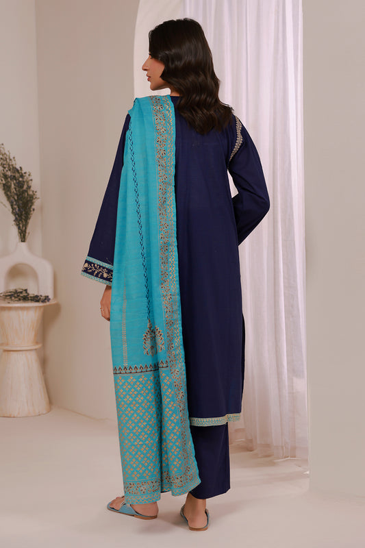Embroidered Kurta Dupatta Trouser - 2533