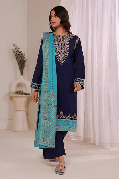 Embroidered Kurta Dupatta Trouser - 2533