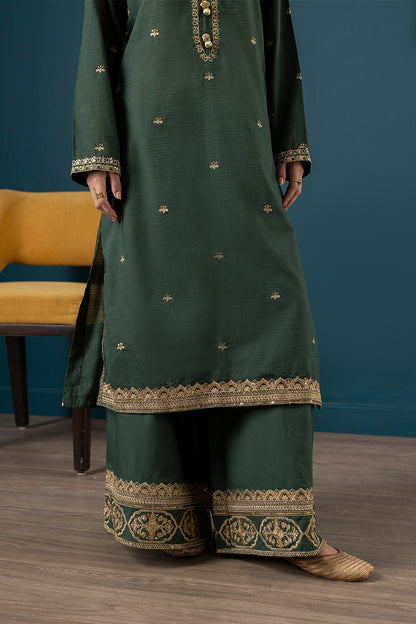 Embroidered Kurta Dupatta Trouser - 2534