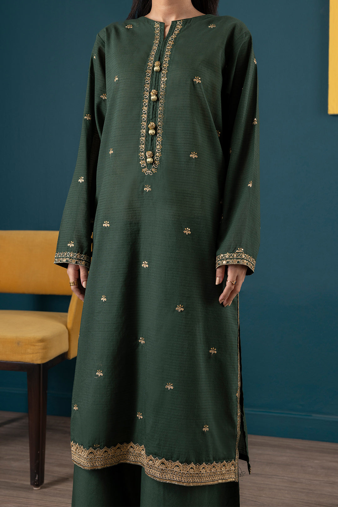 Embroidered Kurta Dupatta Trouser - 2534