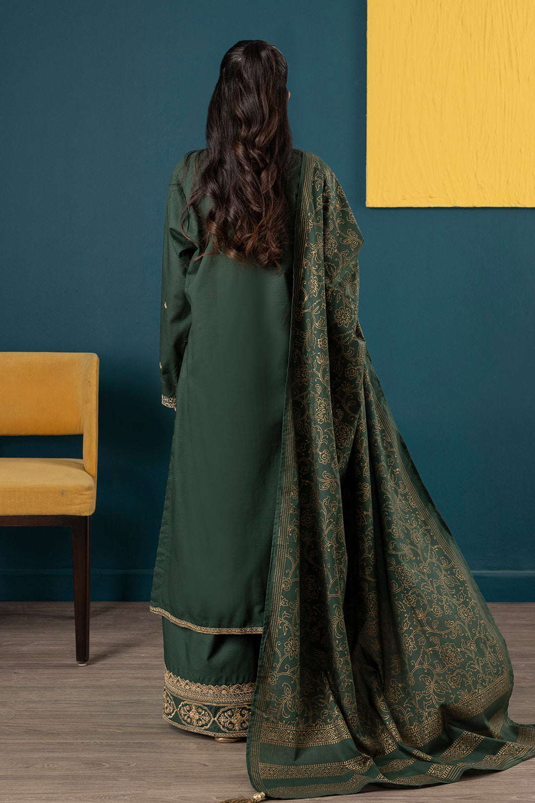 Embroidered Kurta Dupatta Trouser - 2534