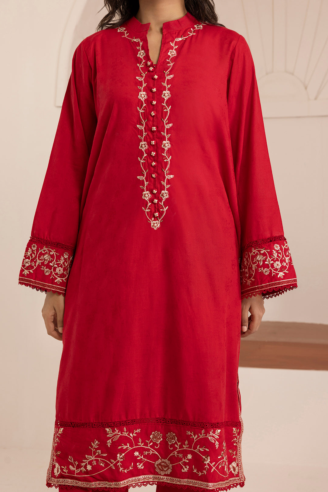 Embroidered Kurta Dupatta Trouser - 2544