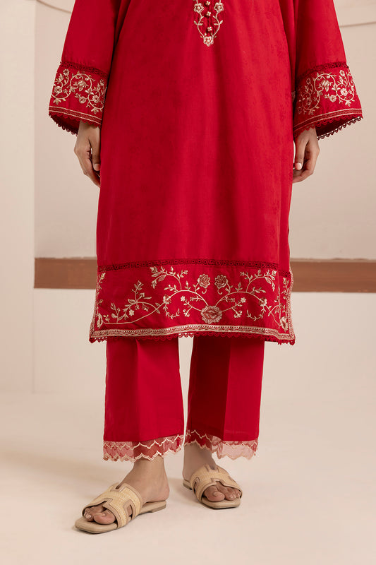 Embroidered Kurta Dupatta Trouser - 2544