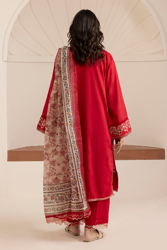 Embroidered Kurta Dupatta Trouser - 2544