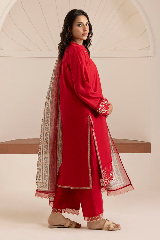 Embroidered Kurta Dupatta Trouser - 2544