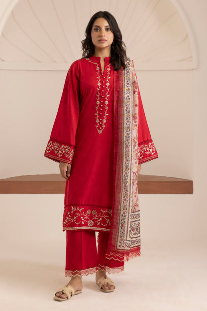 Embroidered Kurta Dupatta Trouser - 2544