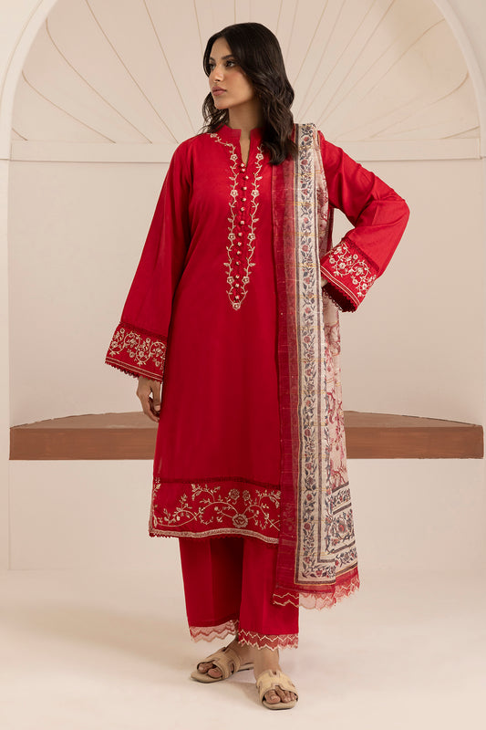 Embroidered Kurta Dupatta Trouser - 2544