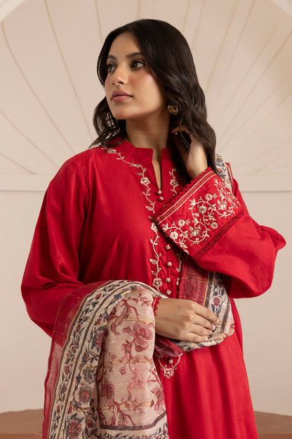Embroidered Kurta Dupatta Trouser - 2544
