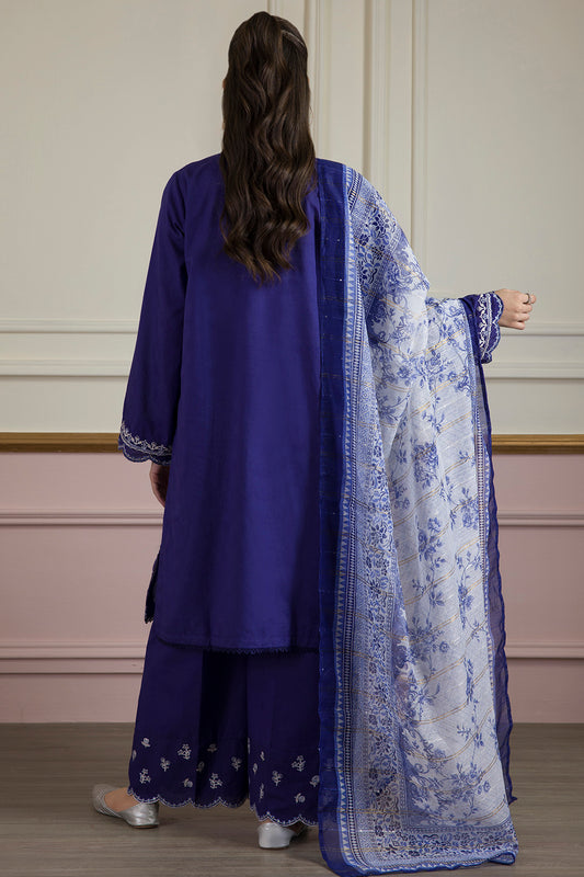 Embroidered Kurta Dupatta Trouser - 2545