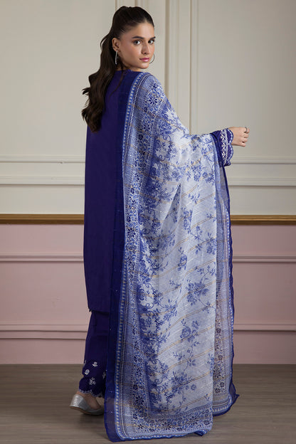 Embroidered Kurta Dupatta Trouser - 2545