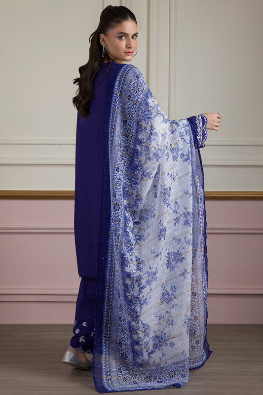 Embroidered Kurta Dupatta Trouser - 2545