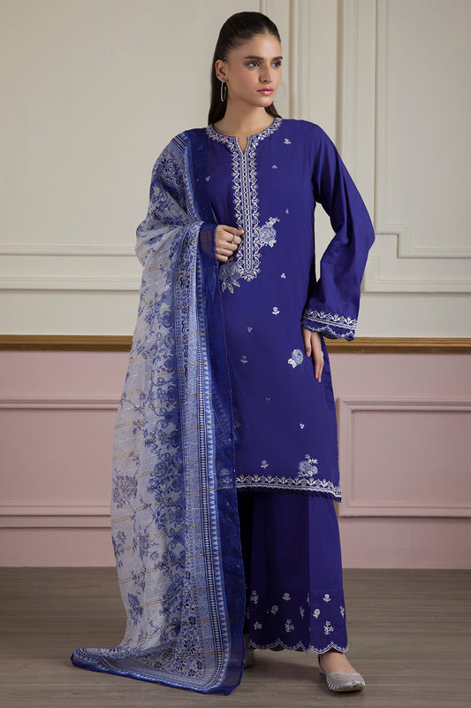 Embroidered Kurta Dupatta Trouser - 2545