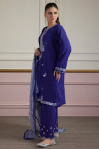 Embroidered Kurta Dupatta Trouser - 2545
