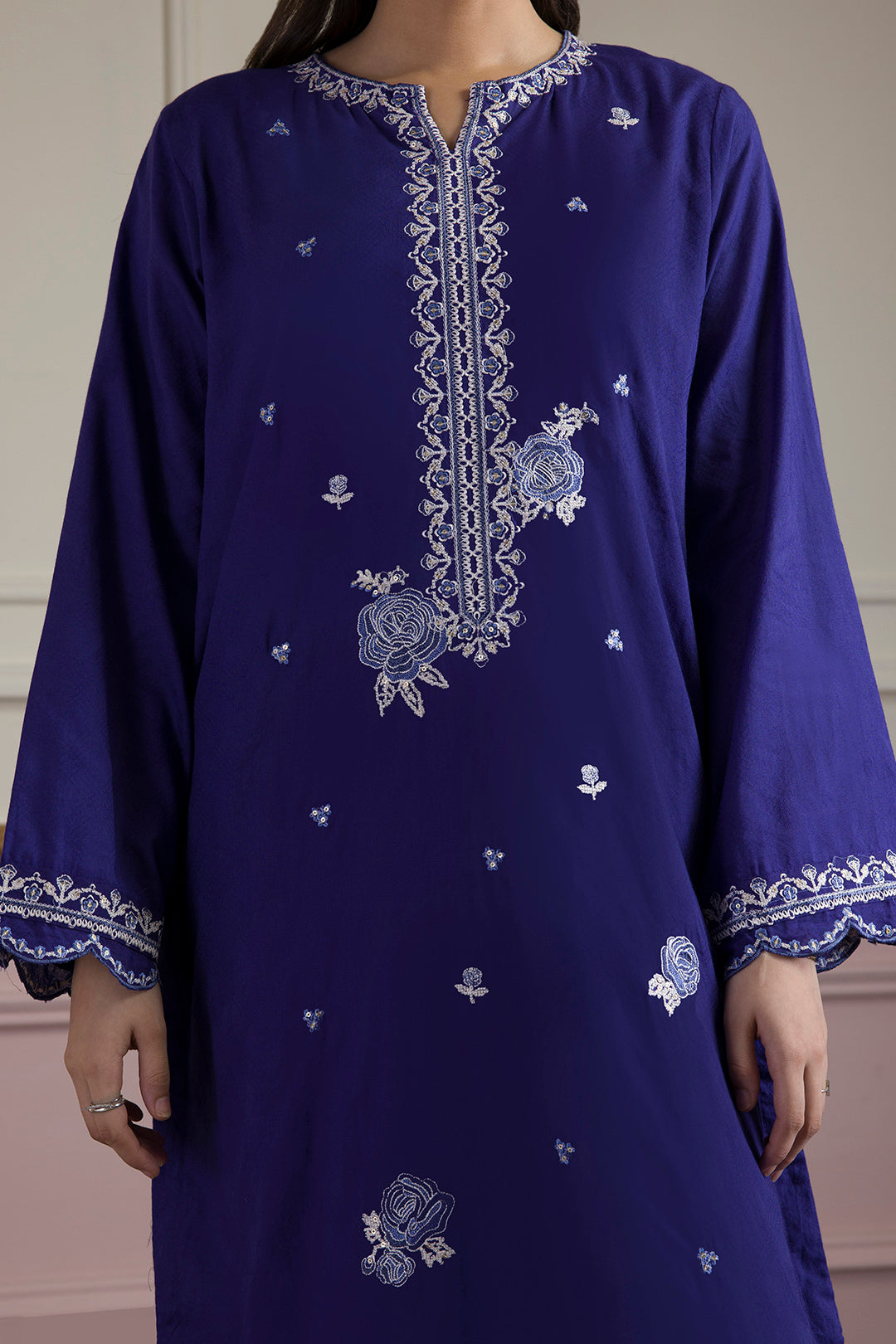 Embroidered Kurta Dupatta Trouser - 2545