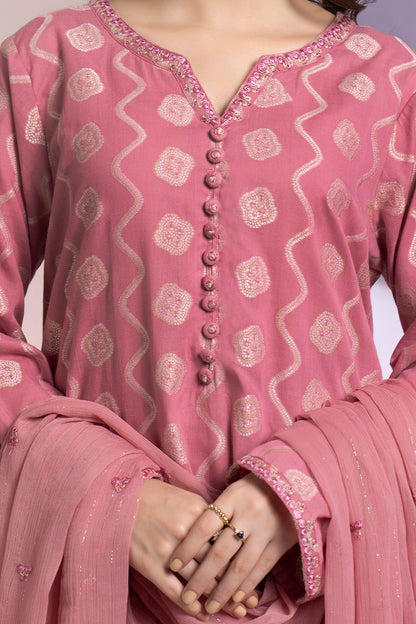 Embroidered Kurta Dupatta Trouser - 2575