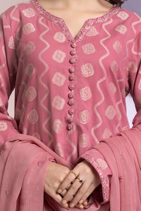 Embroidered Kurta Dupatta Trouser - 2575