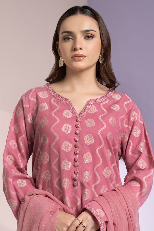 Embroidered Kurta Dupatta Trouser - 2575