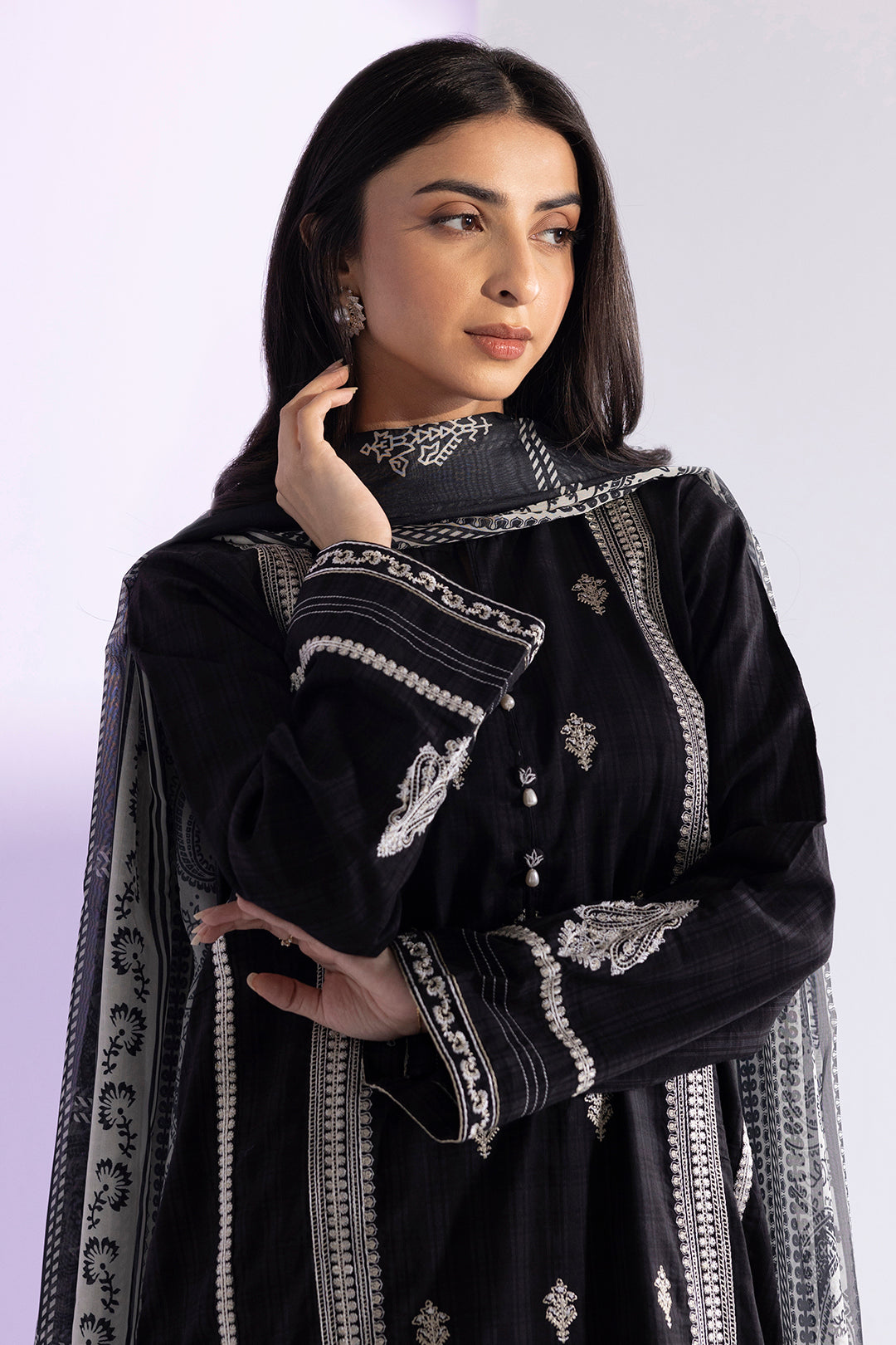 Embroidered Kurta Dupatta Trouser - 2576