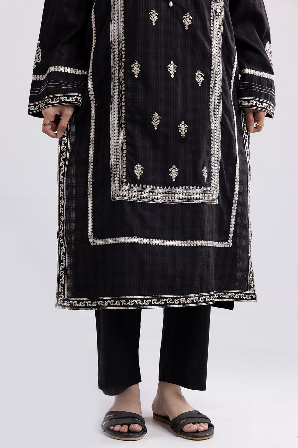 Embroidered Kurta Dupatta Trouser - 2576