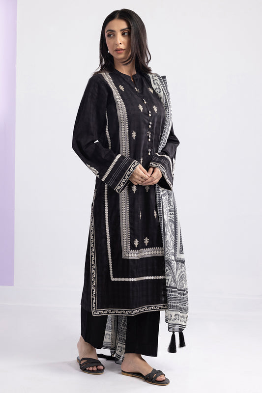 Embroidered Kurta Dupatta Trouser - 2576