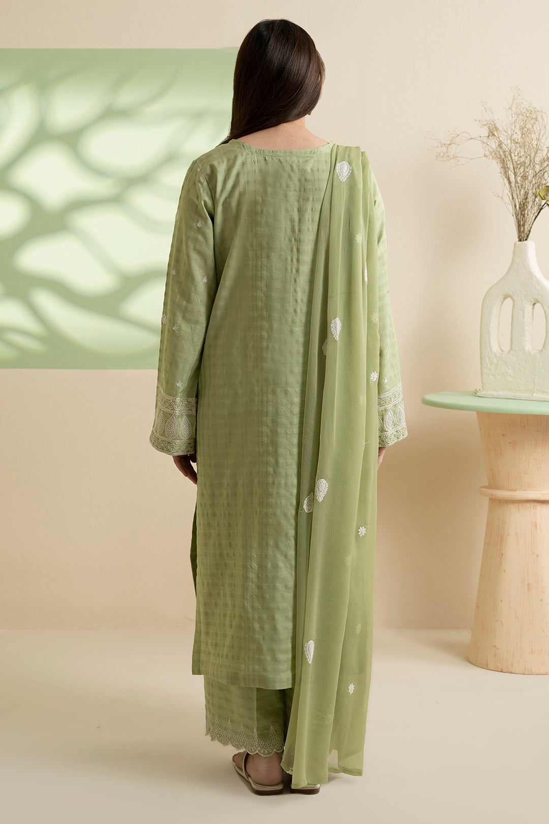 Embroidered Kurta Dupatta Trouser - 2577