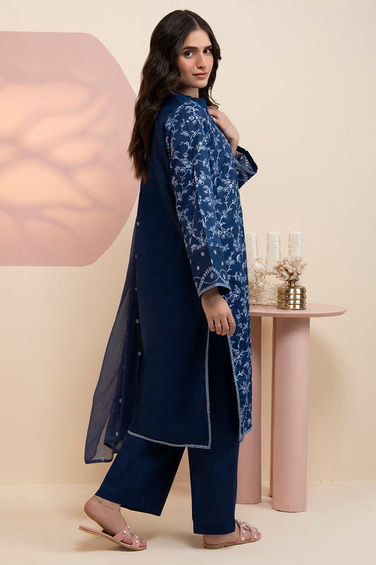 Embroidered Kurta Dupatta Trouser - 2584